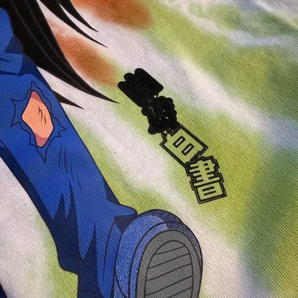 Tie-Dye Graphic Tee - Green and Orange - Picture 10 of 12